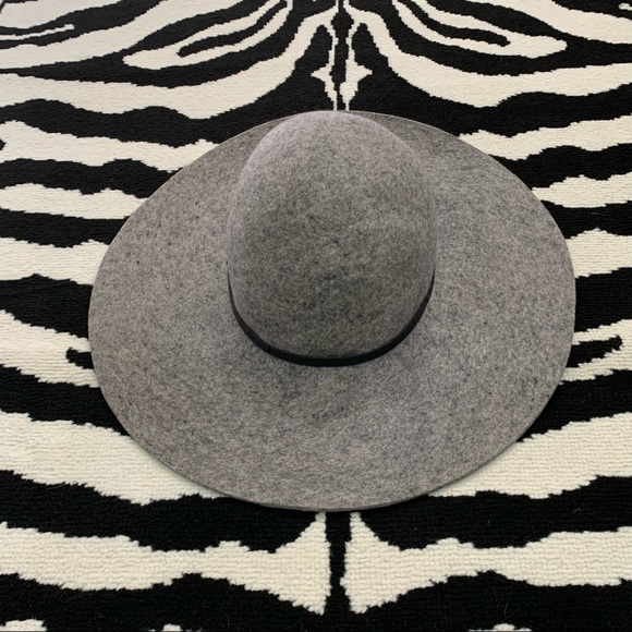 Halogen Wide Brim Wool Floppy Hat Gray - Picture 4 of 10
